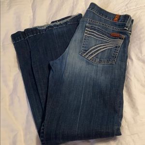7 for all mankind distressed bootcut jean